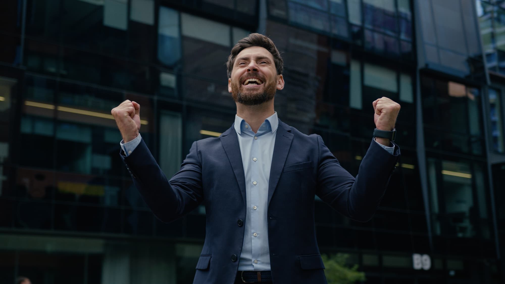 Excited Businessman