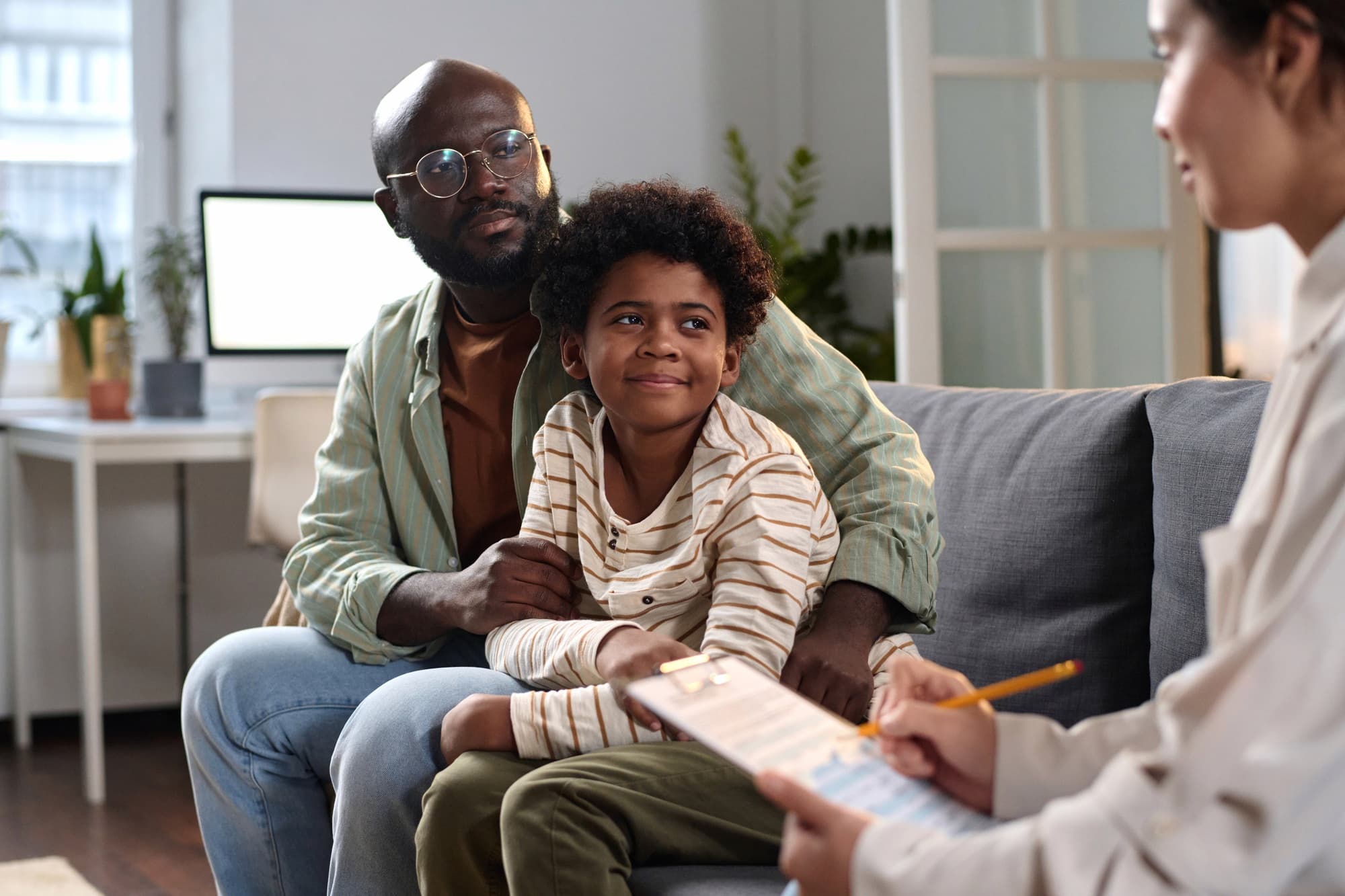 Father and Son with Lawyer